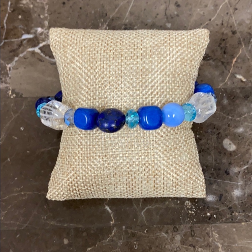 Lapis and gemstone bracelet